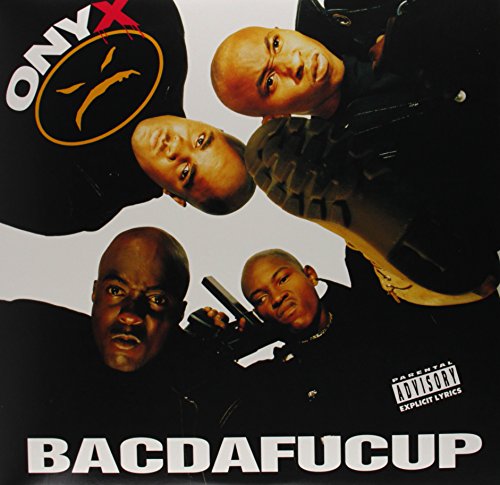 Onyx album cover, “Bacdafucup,” featuring four bald Black men.