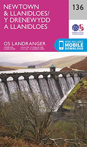 OS Landranger Map 136 Newtown & Llanidloes (OS Landranger)