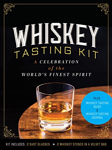 Whiskey Tasting Kit: A Celebration of the World's Finest Spirit - Plus: Whiskey Tasting Guide and Whiskey Tasting Journal – Kit Includes: 2 Shot Glasses, 2 Whiskey Stones in a Velvet Bag