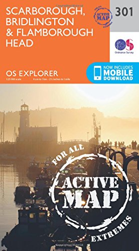 OS Explorer Map Active (301) Scarborough, Bridlington and Flamborough Head (OS Explorer Active Map)