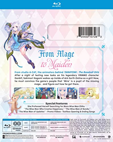 Blu-ray case back cover for "From Mage to Maiden" anime, with character art.