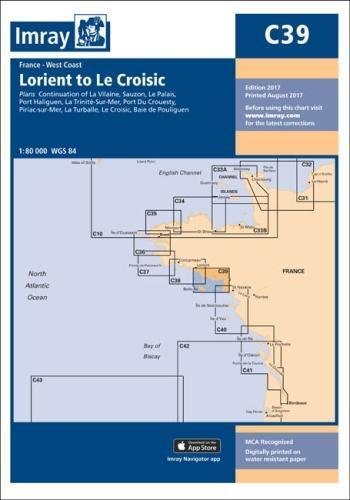 Imray Chart C39: Lorient to Le Croisic (C Series)