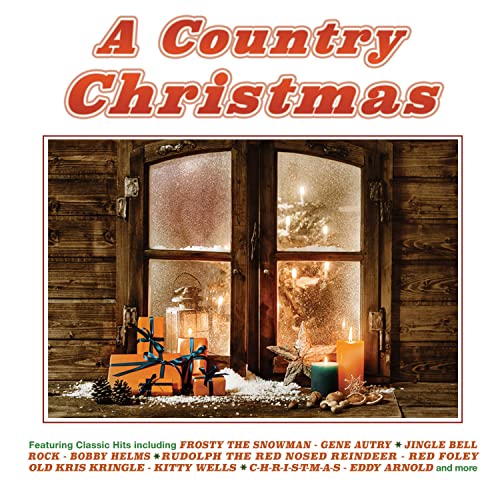 CD cover for “A Country Christmas” with a snowy window scene.