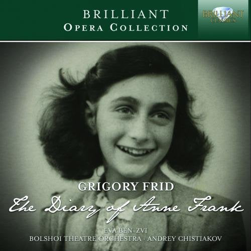 CDB&W CD cover featuringL featuring a portrait of Anne Frank and opera credits.