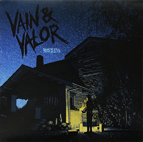 Album cover: dark house silhouette under a starry blue night sky.