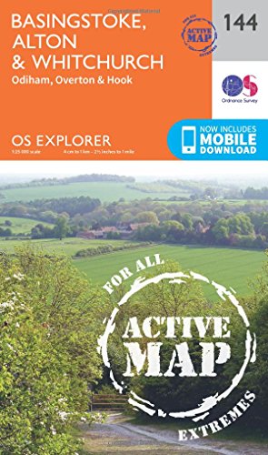 OS Explorer Map Active (144) Basingstoke, Alton and Whitchurch (OS Explorer Active Map)