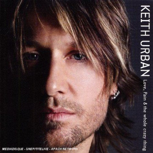 Close-up portrait of Keith Urban on the cover of Love, Pain & The Whole Crazy Thing.