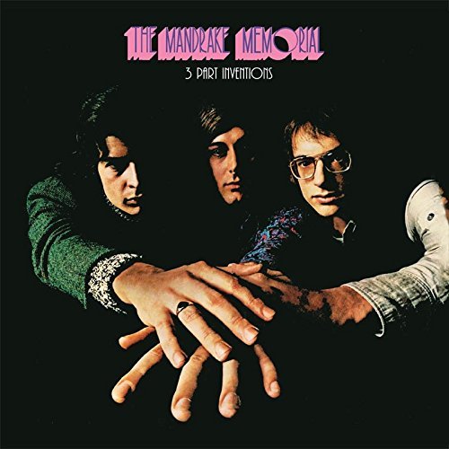 Album cover for The Mandrake Memorial’s “3 Part Inventions,” featuring three men.