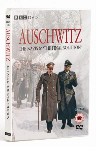 DVD cover for "Auschwitz" documentary, showing Nazi officers in uniform.