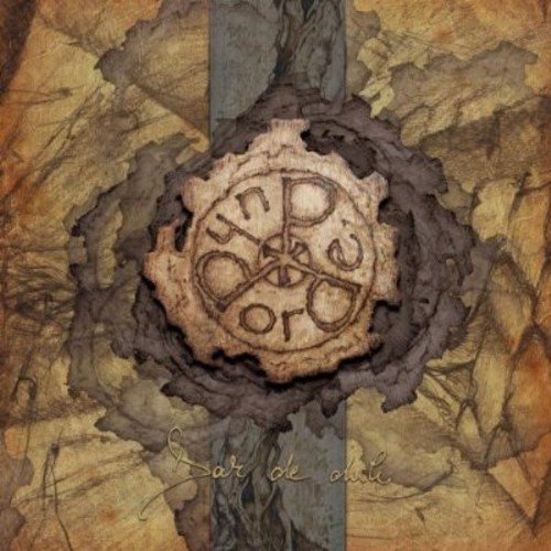 CD cover for Dordeduh’s “Dar De Duh” featuring a textured, ornate symbol.