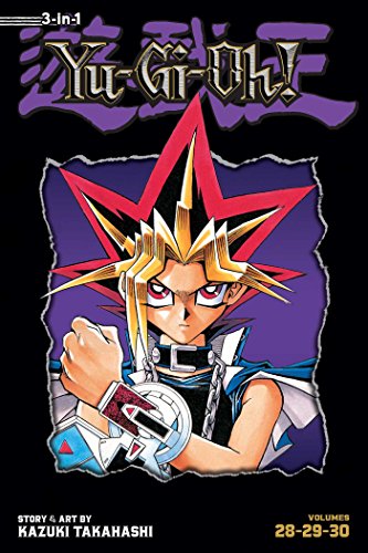 Yu-Gi-Oh! 3-in-1 manga volume 10 cover featuring Yugi Muto on a black background.