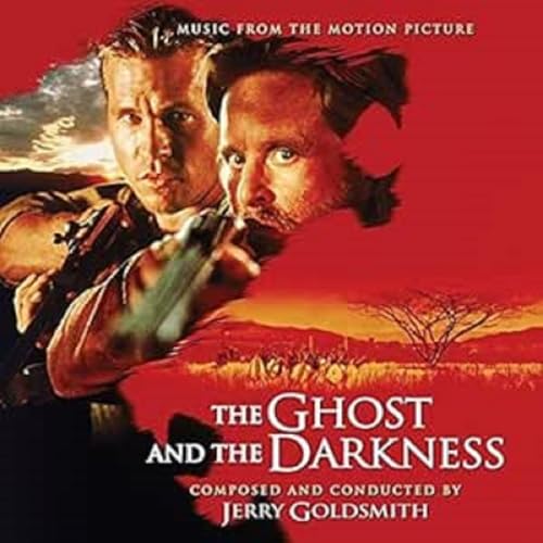 CD cover for "The Ghost and the Darkness" film score, with actors’ faces.