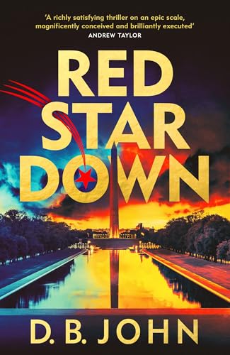 Book cover: "Red Star Down" with Washington Monument and fiery sky.