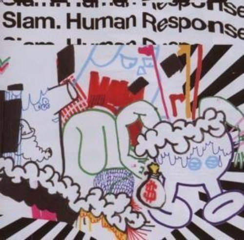 CD cover for "The Slam - Human Response" with abstract, colorful artwork.