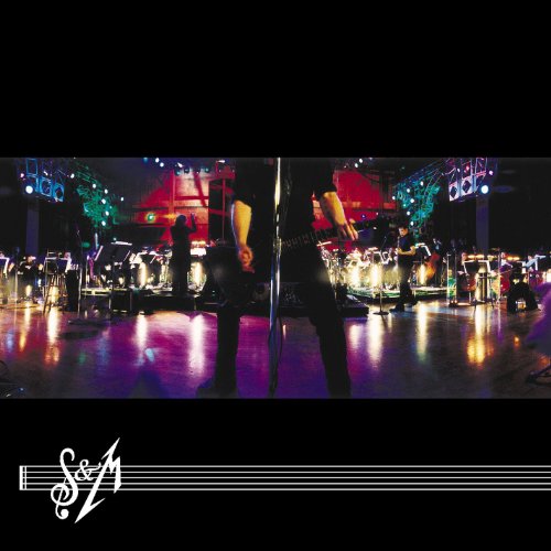 Metallica’s S&M album cover: band performing with orchestra onstage.