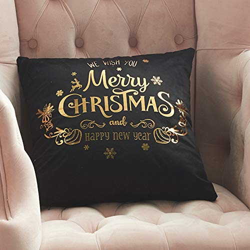 Macleod Colin - CAIZHAO Christmas Throw Pillow Cover,Christmas Hot Stamping Pillowcase Sofa Hug Pillowcase Cushion Cover,Gold Stamping Print Decorative Throw Pillow Case Cushion Covers [VINYL]
