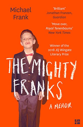 Book cover: young boy in suit, orange background, memoir title.