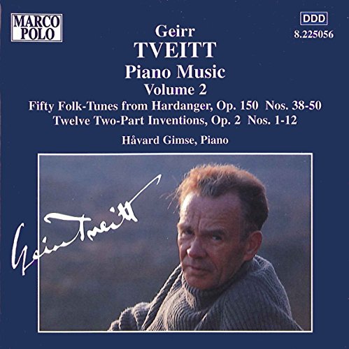 CD cover for Geirr Tveitt's piano works, featuring a portrait of the composer.