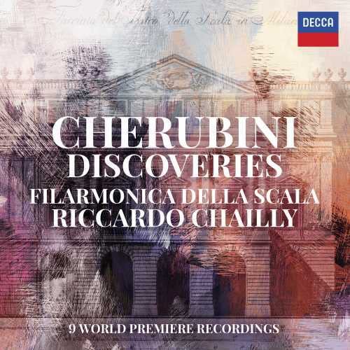CD cover for "Cherubini Discoveries" featuring a classical building image.