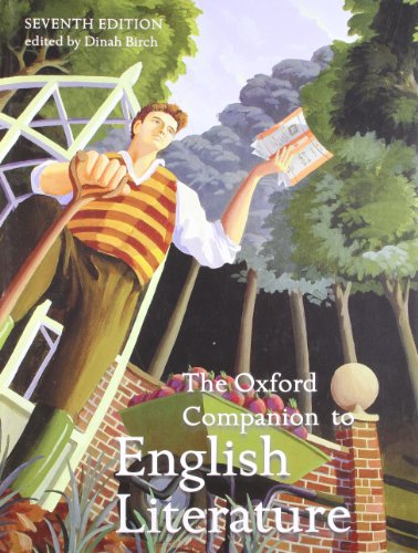 Book cover with illustrated man gardening and text: “The Oxford Companion to English Literature.”