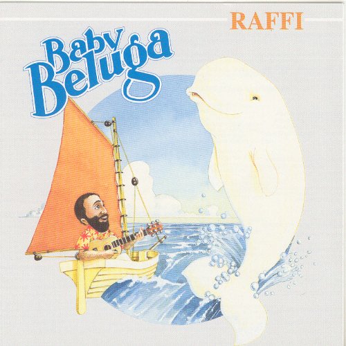Album cover for Raffi’s “Baby Beluga” featuring a whale and small boat.