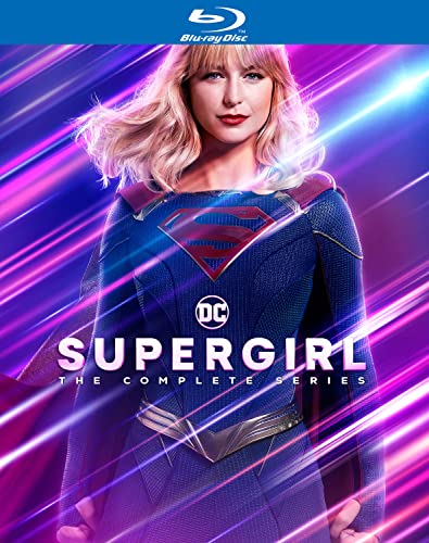 Supergirl in costume, Blu-ray cover for the complete series.