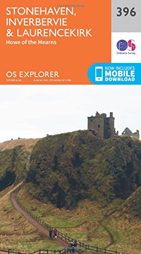OS Explorer Map 396 Stonehaven Inverbervie and Laurencekirk OS Explorer Paper Map (OS Explorer Active Map)