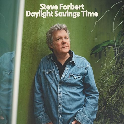Steve Forbert album cover, portrait of a man in a denim shirt.