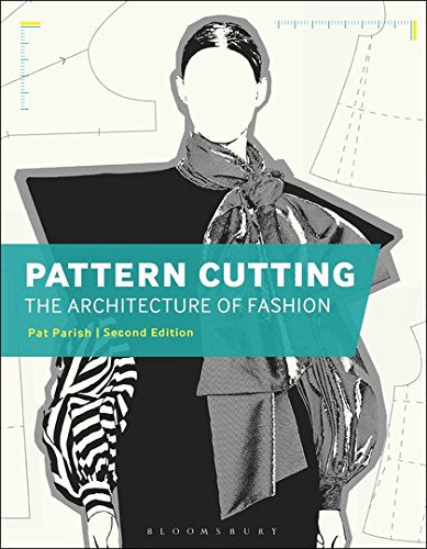 Book cover for "Pattern Cutting: The Architecture of Fashion" with fashion illustration.