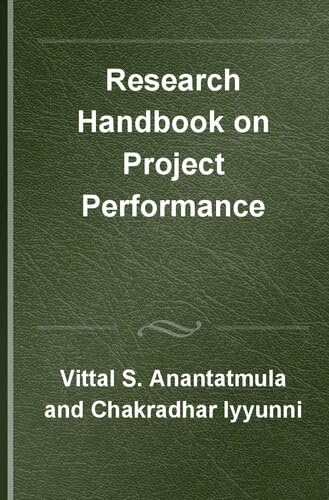 Research Handbook on Project Performance