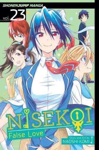 Manga cover: four anime characters, including a girl with blue hair, and the title "Nisekoi".
