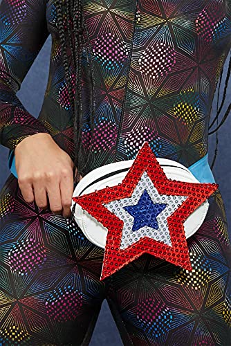 Fever Americana Sequin Star Bum Bag, Blue