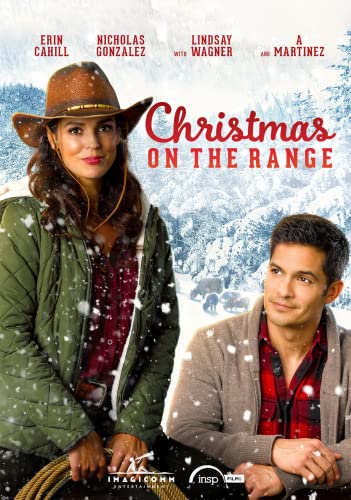 DVD cover for "Christmas On The Range" featuring two people and snowy landscape.