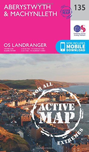 Landranger Active (135) Aberystwyth & Machynlleth (OS Landranger Active Map)