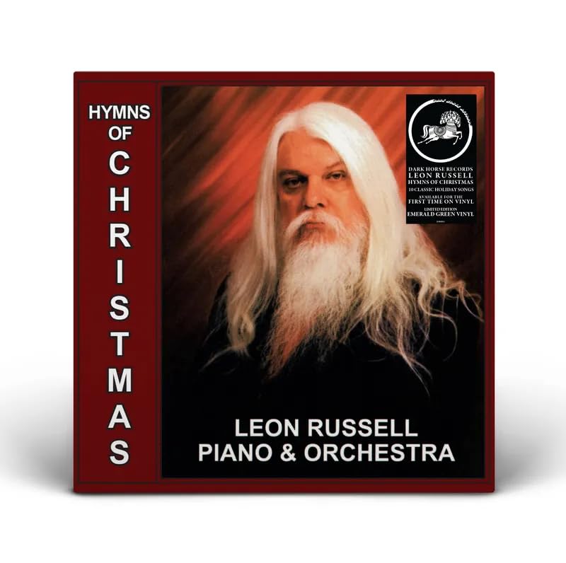 Vinyl record cover featuring a portrait of Leon Russell and red text.