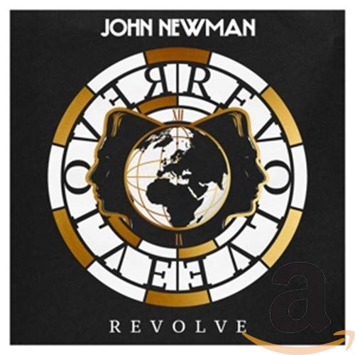John Newman “Revolve” CD cover: globe between mirrored profile silhouettes.