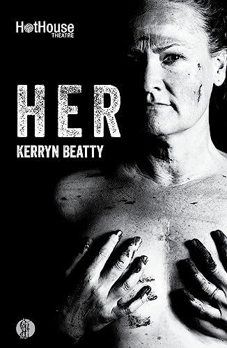 Black and white portrait of a woman with dirt on her skin.