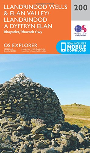 Llandrindod Wells & Elan Valley / Llandrindod a Dyffryn Elan Map | Rhayader / Rhaeadr Gwy | Ordnance Survey | OS Explorer Map 200 | England | Walks | Hiking | Maps | Adventure