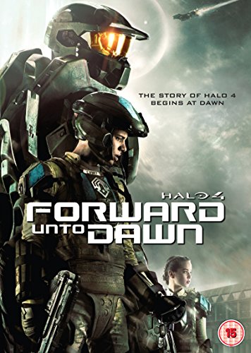 Halo 4 Forward Unto Dawn DVD cover featuring Master Chief and cadets.