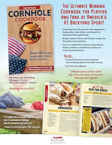 Official Cornhole Cookbook : 115 Epic Recipes: Cornhole History, Fun Facts, and Winning Tips!