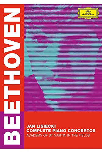 DVD cover for Beethoven’s Complete Piano Concertos featuring Jan Lisiecki.