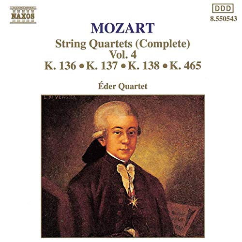 Eder 4te - MOZART: String Quartets, K. 136-138 and K. 465, 'Dissonance' [CD]