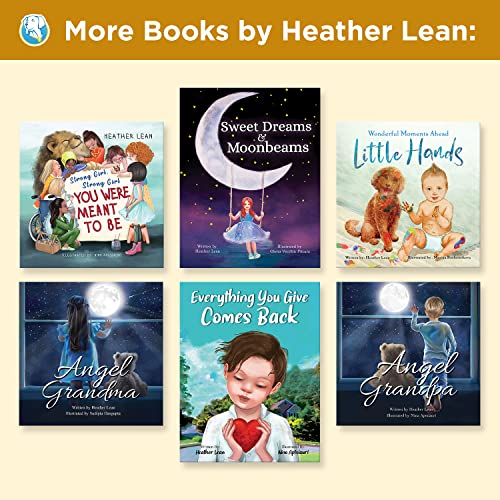 Six colorful children’s book covers by Heather Lean displayed together.