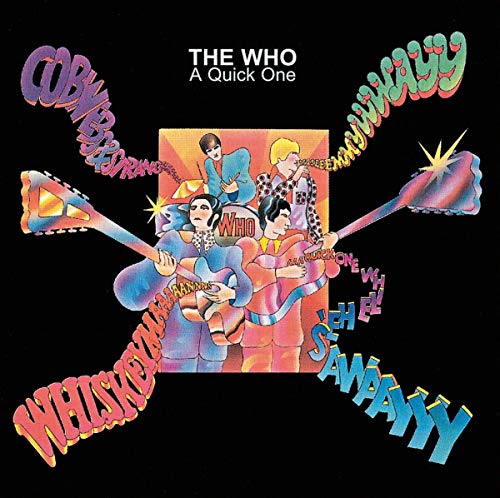 The Who’s “A Quick One” vinyl album cover, colorful psychedelic illustration.