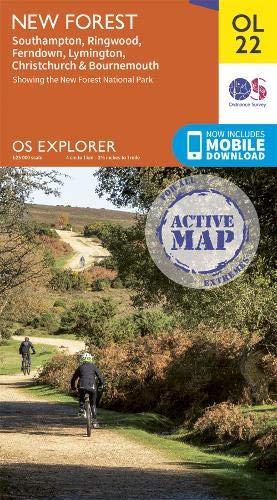 New Forest Map | Weatherproof | Southampton, Ringwood, Ferndown, Lymington, Christchurch & Bournemouth | Ordnance Survey | OS Explorer Active Map OL22 | England | Walks | Hiking | Maps | Adventure