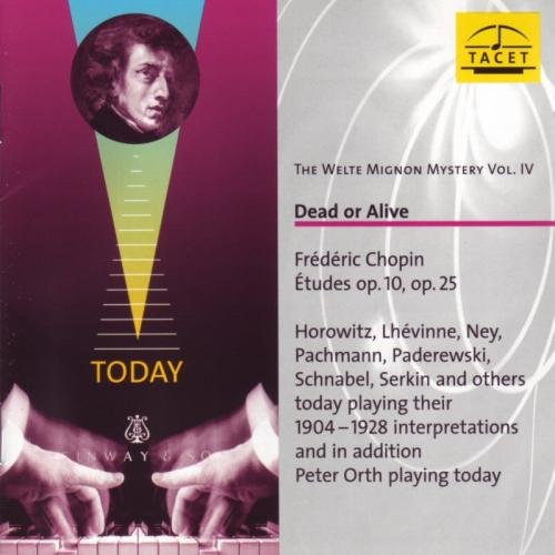 CD cover for Chopin’s “Welte-Mignon Mystery Vol. 4” featuring a portrait and hands.