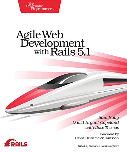 Book cover: "Agile Web Development with Rails 5.1" featuring a train.