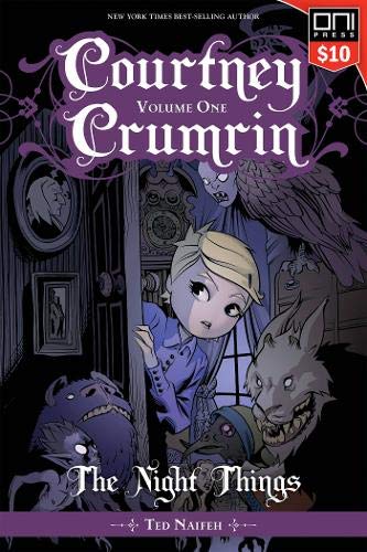 Comic book cover featuring a young girl surrounded by fantastical creatures.