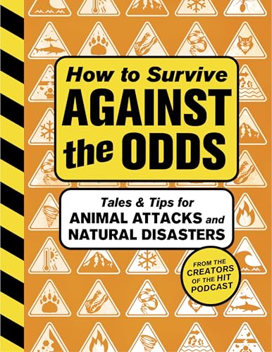 Book cover: "How to Survive Against the Odds" with hazard symbols.