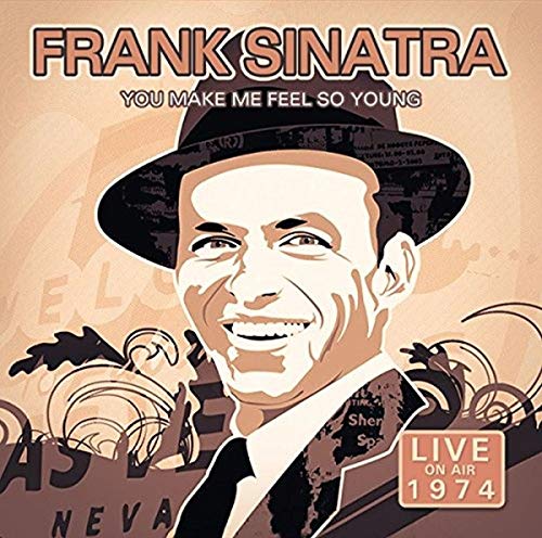 Frank Sinatra CD cover, portrait with hat, “Live 1974” text.